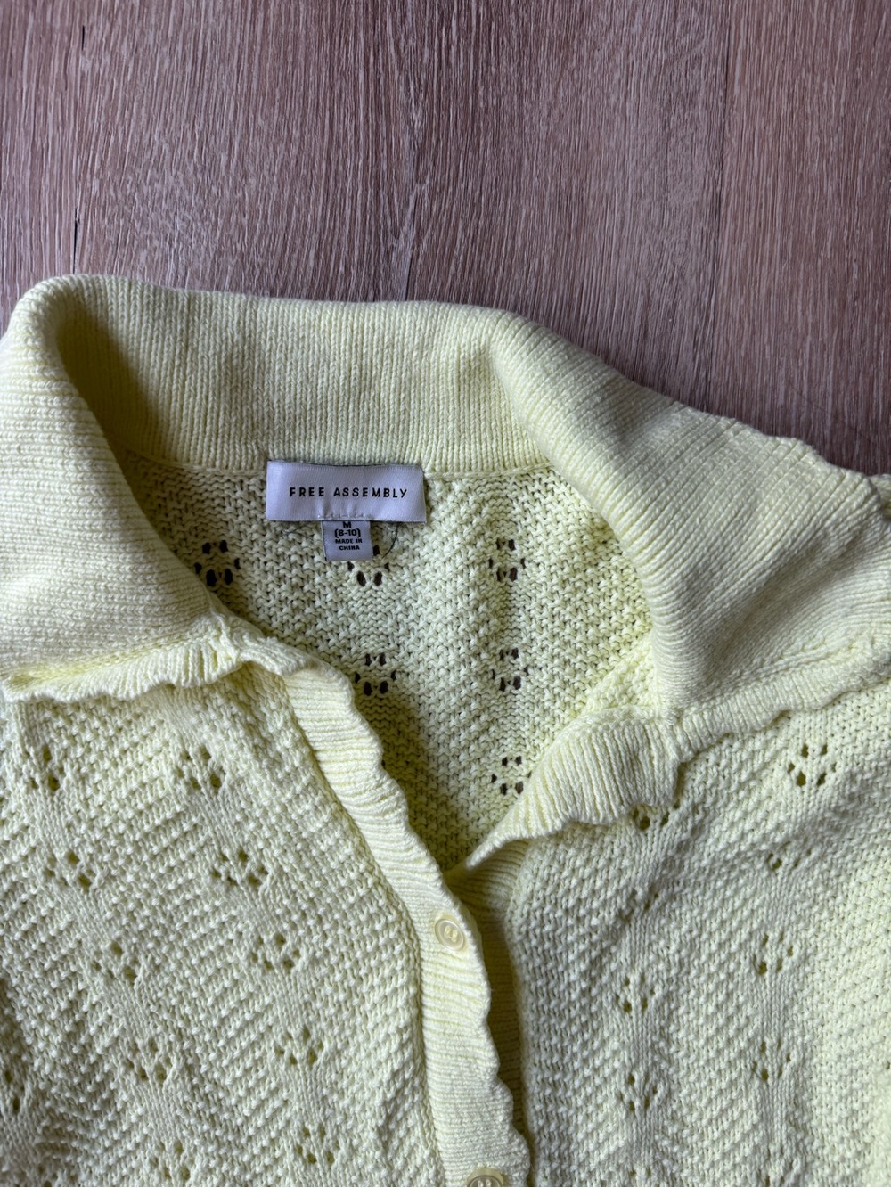 Yellow Knit Button-Front Top - Picture 2 of 2